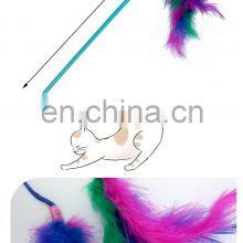 Favourable Price New Arrival Pet Toy Interactive Plastic Pole Pet Pink Feather Cat Teaser thumbnail-4