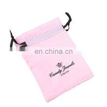 Wholesale Drawstring Gift Silk Satin Pouch Hair Extension Packaging Black Satin Bag With Customized Logo thumbnail-2