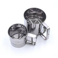 Stainless Steel Hand Powder Shaker Cup Flour Sieve Sugar Flour Wire Filter Vibrating Sifter Strainer thumbnail-4