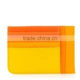 Simply Designed and Utterly Practical Colorful Genuine Leather Compact Pocket Wallet ID Business Name Card Holder thumbnail-3