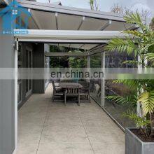 Automatic Aluminum Swimming Pool Retractable Roof With Led Strip Light