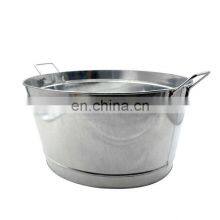 Top Sale Metal Manufacturer Branded Logo Modern Premium Giveaway Custom Galvanized Ice Buckets Parties thumbnail-2