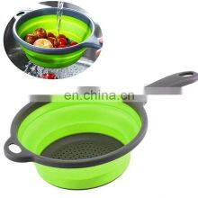 Multifunctional Eco Friendly Colander Water Collapsible Plastic Strainer Storage Silicone Kitchen Drain Basket thumbnail-4