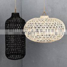 Handwoven Bamboo Short Light Shade Bamboo Pendant Light, Lampshade Ceiling Light Decor Wholesale thumbnail-4