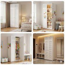 Multi-functional Metal Wardrobe for Student Dormitories, Durable Space-saving Steel Locker With Reinforced Hanging Rods thumbnail-3