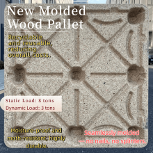 Export-Grade Molded Wood Pallet (Fumigation-Free) — ISPM 15 Certified — 4-Way Entry thumbnail-2