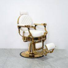 Luxury Beautiful White and Gold Shampoo Chair With Sink & Faucet Reclining Chair for Hair Salon thumbnail-3