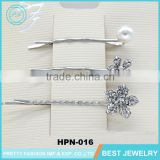 Hot Sale Shining Crystal Pear Bridal Wedding Jewelry Flower Hairpins
