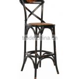 Vintage Industrial Antique Metal Bar Chair, Newly design French Cross Dining Bar Chair