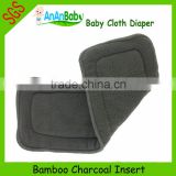 Free Shipping Baby Cloth Diaper Charcoal Bamboo Insert