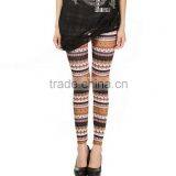 White Black Deer Print Tribal Leggings Wholesale Women Custom Leggings thumbnail-2