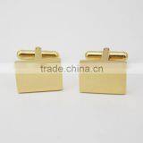 316L Stainless Steel Gold Rectangle Cufflink Custom Engrave Logo Gold Cufflinks thumbnail-3