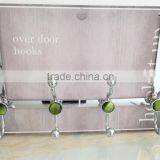 High End New Designed Decorative Graceful Green Agate Overdoor Hooks 4 Dual Hooks