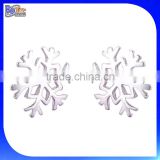 10mm *9.8mm Pure Solid 925 Sterling Silver Snowflake Earrings Studs Wholesale
