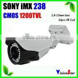 Super WDR Surveillance Video CCTV Camera Sony IMX238 CMOS 1200TVL 2.8-12mm Varifocal Lens 42pcs IR LED Camera thumbnail-1