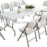8FT Cheap Plastic Blow Mold Fold Table and Chairs For Wholesale