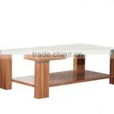Glossy Wooden Glass Top Coffee Table thumbnail-2