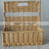 wholesale willow/wicker wall hanging book/newspaper storage basket for homeware