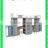 Cheap Wood Bunk Bed Designs Modern Dormitory Bed HXDM026 thumbnail-1