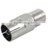 RF Adapter Antenna CATV TV FM PAL Female to F Female Coaxial Connector