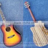 41 size spruce zebrawood rebon acoustic guitar