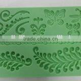 FD-011 Directly Factory Silicone Sugar Craft Cake Decorating Icing Fondant Lace Mould