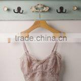 90% Viscose Deep Red Sheer Lace Cami Bra Sale thumbnail-6