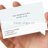 Embossed thick white Paper business cards