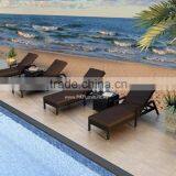 Wicker Resin Rattan Sun Lounger Outdoor Sunbed Furniture thumbnail-1