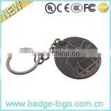 Custom Antique Round Metal Military Keychain thumbnail-2
