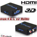 Low Price China VGA and R/L to HDMI Mini Converter 1080P China Hotsell