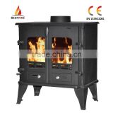 Matt black cast iron multifuel heating stove