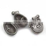 Round Prayer Box ,apple Charm Pendant,box Pendant,box Charms,gold-plated Pewter, Sold Individually. thumbnail-1