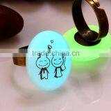 China Supplier Current Stone Pendant Ring Jewelry Wholesale Unique Bronze Rings With OEM Letter thumbnail-1