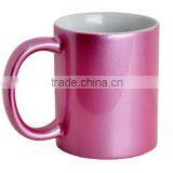 11oz Pink Mug / Outside Color Printing Mug/ Colorful Mug for Promotion/ Mug for Coffee/ Mug for ADs
