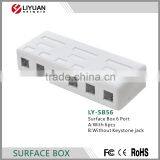 LY-SB56 Surface Box 6 Port With 6pcs Keystone Jack