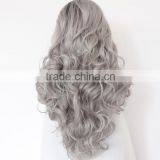 Ombre Silver Grey Body Wave Synthetic Wig Long Natural Wigs N505 thumbnail-3