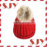 Women's Faux Fur Pom Pom Fleece Lined Knitted Slouchy Beanie Hat thumbnail-3
