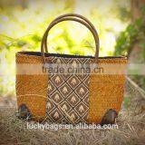 2016 girls straw bag beach delicade handbag thailand handbags in straw with embroidery