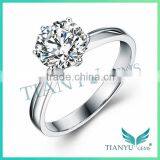 1Carat Moissanite Diamond Wedding 925 Sterling Sliver Engagement Ring for Women thumbnail-2