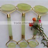 2015 Top Grade Jade Roller Carved Brand Logo Real Jade Face Care Massage Roller thumbnail-1