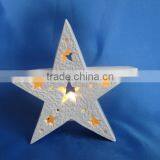 Porcelain Cut White Star With Light thumbnail-1