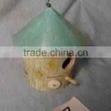 Miniature Wood Crafts Housesbird Feeder , Cheap Wooden Bird House and Feeders, Wholesale Pine Wood Bird House With Hanging thumbnail-4