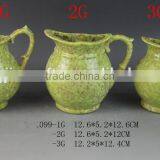 Mini Stoneware Vase,green Flower Vase for Roses,peonies,hydrangeas,dahlias and Jacaranda thumbnail-1