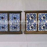 Mango Wood Ceramic Drawers Chest,4 Drawers Chest thumbnail-1