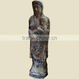 Antique Wooden Statue of the Goddess With Children,Antique Wooden Statues,Religious Sculptures thumbnail-1