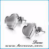 9*16 mm Heart Shape Stainless Steel Earring Blanks thumbnail-1