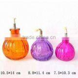 3pcs Colored Glass Oil Lamp With ss Cap thumbnail-1