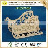 Engraving Wood Craft Christmas Deer and Sleigh Wooden Decorations thumbnail-1