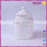 Ceramic White Custom Sugar Pot With Lid thumbnail-3